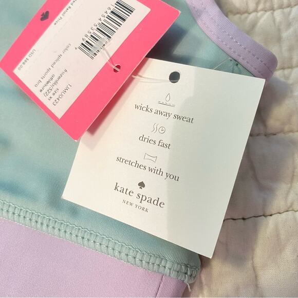 kate spade new york Colorblock Spliced one shoulder Sports Bra NWT $88 XS - Picture 9 of 11